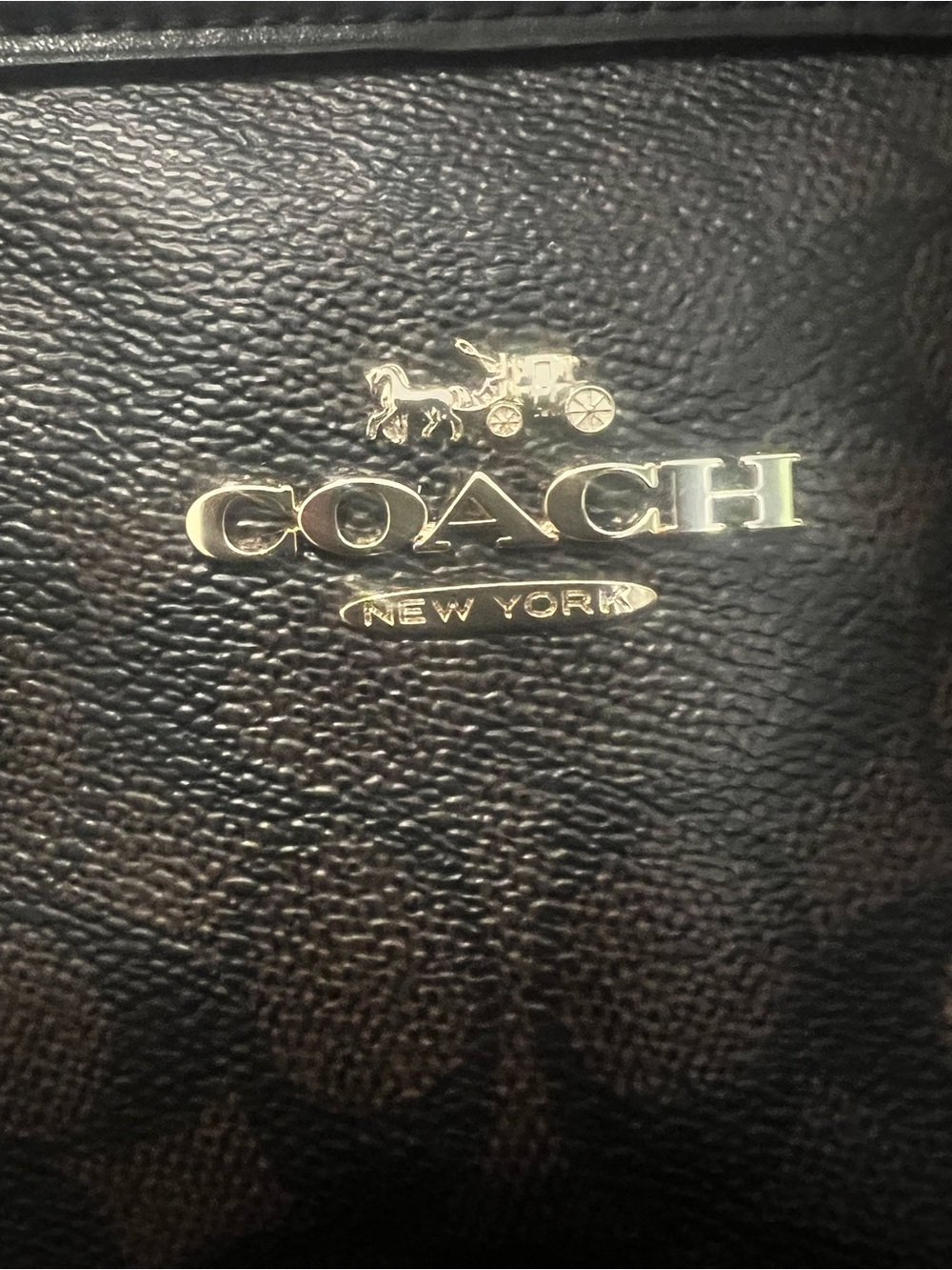 Coach Brown and Black Signature Dome Satchel - Picture 9 of 11